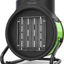 Buyplus Outdoor Heaters for Patio, 1500W Electric Garage Heater with 90Adjustable Angle, Overheat Protection & 2S Fast Heating, Greenhouse Heater for Patio, Garage, Greenhouse, Indoor Outdoor, Green