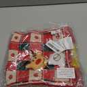 Crochet Knitted Gift Bag for Christmas Parties Babys Birthday Companion Childrens Gathering, Candy bags Ideal Hand Gift Packing with Various Patterns 7.87*13.8 inchesReusable Casual Handbag Outdoor Styling and Accessories (Reindeer Red-grid-diamond grid)