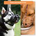 BARKLESS Dog Muzzle, Basket Muzzle for Biting, Chewing and Scavenging, Humane Cage Mouth Cover, Perfect for Grooming and Training Large Aggressive Reactive Dogs (L, Black)