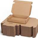 PHAREGE 6x4x1 inch Shipping Boxes Bulk 50 Pack Brown, Tab Lock Tuck Top Mailer Boxes for Packaging Small Business, Small Cardboard Gift Boxes for Wrapping Mailing Present