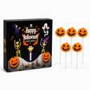 Fruidles Halloween Pumpkin Lollipop Suckers Candy, Spooky, Goody Bag Fillers, Individually Wrapped (24-Pack) (EXP 01/01/27)
