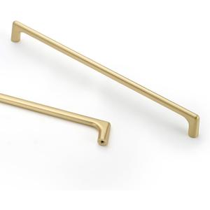 Asidrama 10 Pack 10 Inch(256mm) Brushed Gold Cabinet Pulls Cabinet Handles Cupboard Handles Kitchen Cabinet Hardware for Cupboard Drawer Pulls (10" Hole Center)