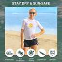 Kanu Surf Girls Karlie Rash Guard UPF 50+ Sun Protection Short Sleeve Swim Shirt (10, Annie White)