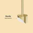 YUMORE 3-Packs Taper Candle Holders - Pillar Candlesticks Solid Stainless Steel Stands for Church, Wedding Centerpieces, Dining Table, Mantel Decor, Fireplace Party, Modern Farmhouse(Gold)