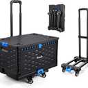 KEDSUM 2 in 1 Teacher Cart with 4 Wheels, Durable Removable Rolling Crate with Cover, 290 LBS Rolling Cart for Teacher, Office, Grocery, Load-Bearing Collapsible Tool Box, 360° Swivel Wheels