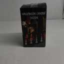 Hourleey Halloween Decorations, 10 Pack Skull Candle Lights with Stakes, Battery Operated Waterproof Pathway Decor with Timer for Indoor Outdoor Front Pathway Lawn Yard Garden (Orange, Purple, Green)