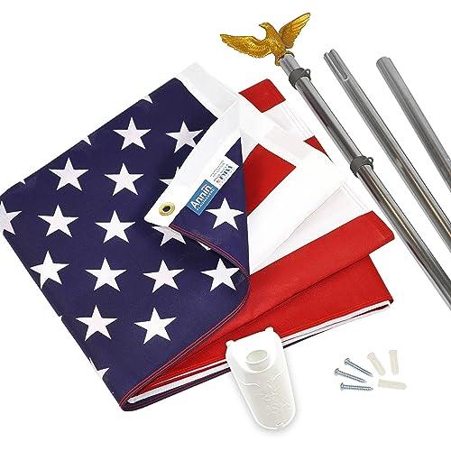 Annin Flagmakers American Flag and Flagpole Kit, 3 x 5 Feet (Model 11325)