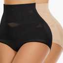 No Brand High Waisted Shapewear for Women Tummy Control Panties Slimming Body Shaper Compression Underwear Stomach Girdle XL