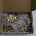 6 Pieces Solid Brass Flower Knob Handles for Cabinets and Flower Shape Drawers Knobs Wardrobe Pulls Door Knobs (6)