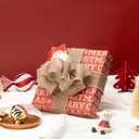 Ribbli Burlap Wired Edge Ribbon,1-1/2 Inch x 10 Yard,Natural,Solid for Big Bow,Wreath,Tree, Outdoor Decoration