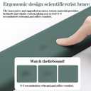 Wrist Rest for Keyboard and Mouse Pad, Ergonomic Memory Foam Keyboard Wrist Rest Set, Luxe Leather, Non-Slip Desk Accessories for Office and Home (Green)