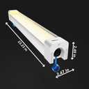 RDJ Bouns Under Canopy Grow Light for Grow Tent, 60W Full Spectrum with 660nm & IR, 0-10V Dimming Grow Light Bars, High Waterproof IP65, Daisy Chain, 24 Inch for Indoor Hydroponic Plant Growing（U60）
