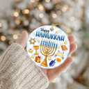 2 x Hanukkah Gifts 2025, Meaningful Spiritual Jewish Gifts for Women, Men, Double Sided Christmas Ornament for Hanukkah Decorations Tree, Gift for Jewish Men Friends, Neighbors, Mom, Dad