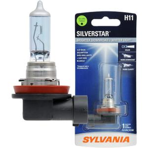 SYLVANIA - H11 SilverStar - High Performance Halogen Headlight Bulb, High Beam, Low Beam and Fog Replacement Bulb, Brighter Downroad with Whiter Light