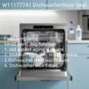W11177741 Dishwasher Door Seal for Whirlpool Maytag KitchenAid Kenmore - Dishwashers Door Gasket Replaces W10300924 W10660528 W10300924V