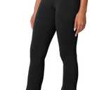 Sunzel High Waist Mini Flared Leggings for Women, Tummy Control Casual Flare Yoga Pants for Yoga Workout Gym (Black, S)