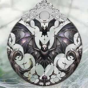Bat Stained Glass Christmas Ornaments - Perfect for Holiday Party, Window & Tree Decor