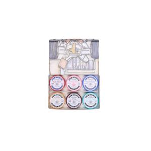 C.O. Bigelow Assorted Salve Tins, Pack of 6 Lip Balm Tins, Rose, Lavender, Sakura Rose, Coco Vanilla, Apple, Herbal Mint All Purpose Salve for Lips, Cuticles, Hands & Dry Skin, Lip Balm Set, 0.8 oz