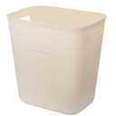 UUJOLY Plastic Small Trash Can Wastebasket, Garbage Container Basket for Bathrooms, Laundry Room, Kitchens, Offices, Kids Rooms, Dorms, 3.5 Gallon, Beige