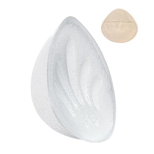 Lightweight Breast Prosthesis for Women,Swim Mastectomy Prosthesis Breast Forms Bra Insert Pads with Protective Case(1 Piece)