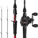 KastKing Royale Legend II Twin Tip Fishing Rod and Reel Combos, Spinning & Casting Combo, IM6 Graphite 2Pc Blanks, Extra Backup Tip Section, Stainless-Steel Guides, KastFlex Technology, EVA Handles