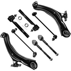 SCITOO 8pcs Front Suspension Kit Lower Control Arm with Ball Joints Outer Inner Tie Rod Ends Sway Bar Links for 2008-2013 for Nissan Rogue 2014-2015 for Nissan Rogue Select