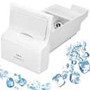 Upgraded 241860803 Refrigerator Ice Bucket Assembly Compatible with Frigidaire Ice Maker Replacement Ice Bin Container Parts AP4300918 LFSS2612TF0 LFSS2612TE0 FFSS2615TS0 FFHS2611PFEA Ice Maker, White