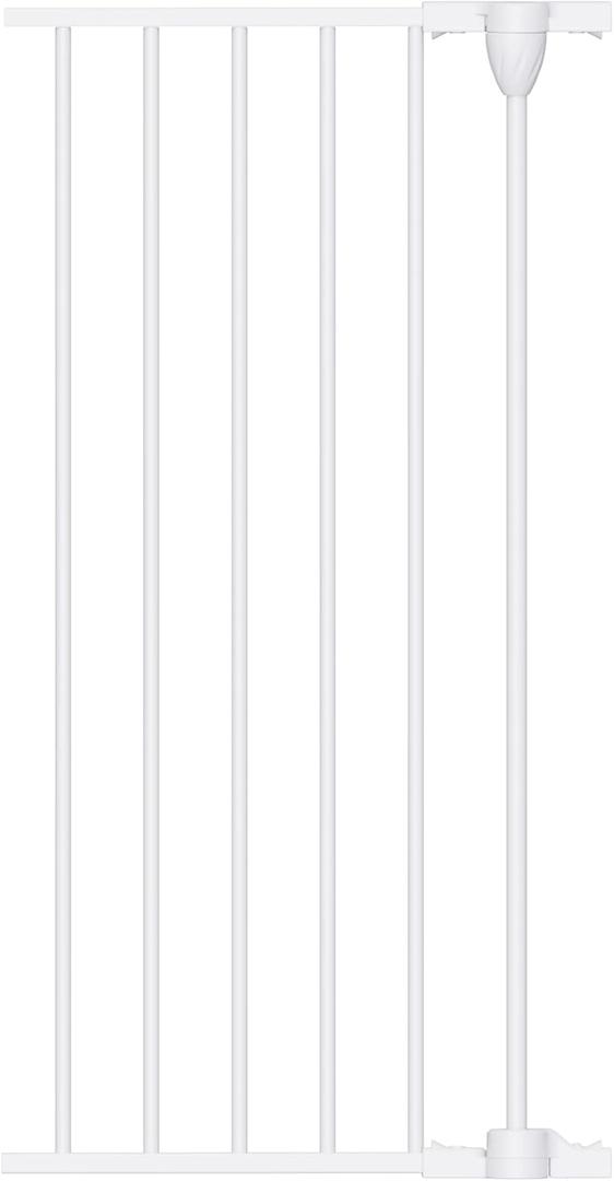 Babelio 16" Baby Gate Extension for Foldable Extra Wide Gates, 30" Tall Metal Dog Fence Extension, White
