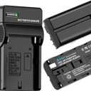 Artman NP-F550 Battery 2-Pack and Wall Charger for Sony NP F550, F530, F970, F960, F770, F750, F330, CCD-SC55, TR516, TR716, TR818, TR910, TR917 Camera, CN-160, CN-216 LED Video Light (2600 mAh)