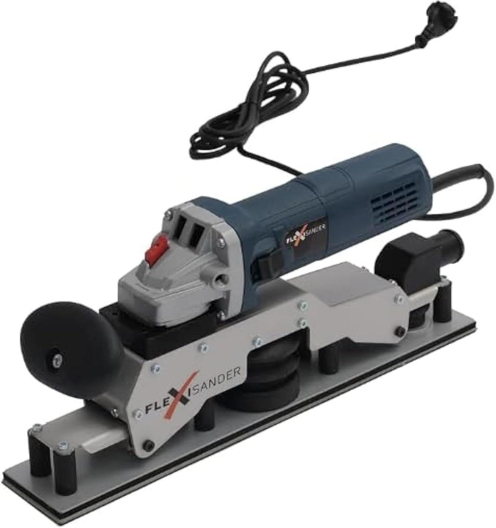 Electric Flexible Orbital Sander Flexisander FS40070E 110 V, 15 3/4 x 2 3/4 in, Variable Speed, Sands Flat and Curved Surfaces, Very Effective for Vehicle Body Repairers, Shipbuilders, Composite, Wood
