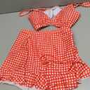 Blooming Jelly Women's High Waisted Bikini Sets Tummy Control Bathing Suit Two Piece Swim Suit 2026 Retro Swimsuit (Large, Red White Plaid)