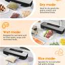 Vacuum Sealer for Food,Food Vacuum Sealer Machine Portable Compact with Auto Seal, Dry & Moist Modes for Sous Vide, Meal Prep, Marinator, Food Storage & Leftovers, Includes Vacuum Sealer Bags(silver)