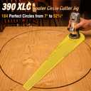 390 XLC Router Compass Cutting Guide Can Cut 184 Perfect Circles (7 52), 390 Pro Router Circle Cutting Jig for Compact Routers, Cordless Edge Trimming Machines