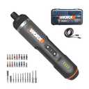 WORX WX242L 4V Lithium Screwdriver - 30-Piece Accessory Kit - Cordless Electric Driver - Rechargeable Battery - Black/Silver - Home DIY, Assembly, Furniture Installation, Repairs, Professional Use