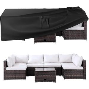Patio Furniture Covers, Outdoor Furniture Cover Waterproof, General Purpose, Outside Table and Chair Covers, Heavy Duty 600D (108 Inch L x 82 Inch W x 27.9 Inch H)