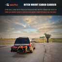 Hitch Mount Cargo Carrier Basket 60"*20"*6"+Waterproof Bag 16 Cubic Feet(58"*19"*24"),and Cargo Net with Attachment Hooks,Ratchet Straps,Hitch Stabilizer.500 Lbs Capacity,foldable,fit 2" Receiver