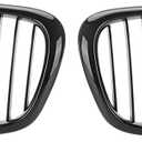 2PCS Front Kidney Grille Grill for BMW E39 | for BMW 528i 1997-2000 Base 2.8L L6 - Gas / 540i 1999-2003 Base 4.4L V8 - Gas | 4 Door Sedan | Glossy Black