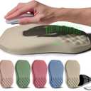 Ergonomic Raised Mouse Pad Wrist Support with Bilateral Slope Memory Foam Mousepad for Wrist Rest and Carpal Tunnel Pain Relief 11.8x7.9 Khaki