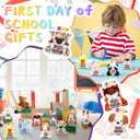36 Pcs Back to School Mini Plush Animals First Day of School Stuffed Animal Keychains Bulk Small Plush Keychains with Pencil and Sign for Gift Party Favors Supplies Filler