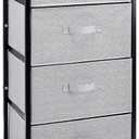 Amazon Basics Fabric 4-Drawer Storage Organizer Unit for Bedroom Closet, Black