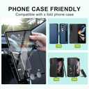 Z Fold 4 Car Mount, [Aluminum & Phone Case Friendly] Universal Car Vent Clip Z Fold 6 Accessories for Samsung Galaxy Z Fold 7 6 5 4 3 2 S25 Ultral Google Pixel Fold iPhone 16