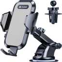 andobil Car Phone Holder Mount (Strong Suction&Bumpy Road Stable) Phone Holders for Your Car, Cell Phone Car Mount for Windshield Dash Vent Truck Cradle Stand for iPhone 17 16 15 14 Pro Max Grey