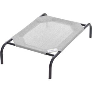 Coolaroo Original Elevated Dog Bed - Breathable Off-The-Ground Pet Bed with Cooling Fabric, Joint Relief & Moisture-Resistant Fabric, 100% Recyclable, Easy Clean, Grey, Small