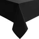 Hiasan Black Tablecloth for Rectangle Tables - Wrinkle Resistant and Waterproof Washable Polyester Fabric Table Cloth for Dining Camping Gathering and Outdoor use, 54 x 120 Inch