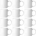 AmorArc 12oz Off White Coffee Mugs, Ceramic Coffee Mugs with Large Handle for Man, Woman, Light Weight Coffee Mugs Set for Latte/Cappuccino/Cocoa/Milk, Dishwasher & Microwave Safe, 12Pcs