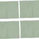 4pcs Double Table Napkins Soft Cloths Non- Bottom for Dinner Table Buffet Party and Wedding Decor (Green)