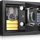 1800°F/ 35 Min Small Fireproof Safe, 15.25 Lbs Heavy Duty Safe Box
Mini Fire Safe with Alarm System, Digital Keypad, Silent Mode, LED Light, Hidden Hinges & External Battery Compartment