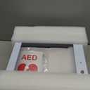 AED Defibrillator Wall Mounted Cabinet, Metal Steel Plate Storage Cabinet with Alarm and Light, fits All Brands Cardiac Science, 14.2'' x 7.9'' x 15.8''