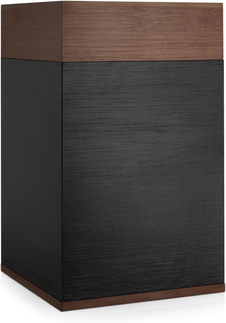 SOITIS Handcrafted Walnut Wood Urn for Ashes - Adult Large Cremation Urn for Men Women - Memorial Keepsake Box for Human Ashes - Elegant Funeral Keepsake with Bamboo Top