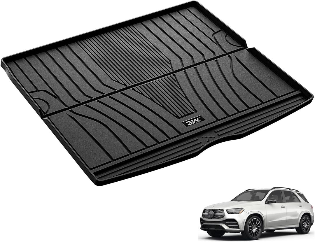 3W Trunk Mat for Mercedes Benz GLE 2020-2026 SUV, 350/43 AMG/450/53 AMG/580/63 AMG S Cargo Liner Heavy Duty All Weather Custom Fit Trunk Liner for Benz GLE (Not Fit for Coupe)
